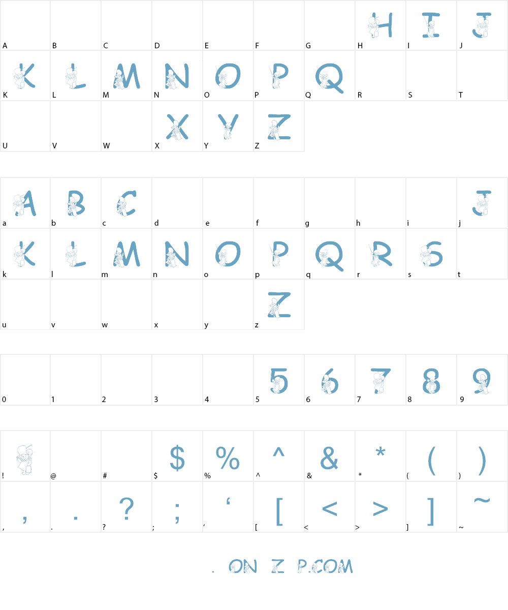 LMS Hundred Acre Halloween Font Character